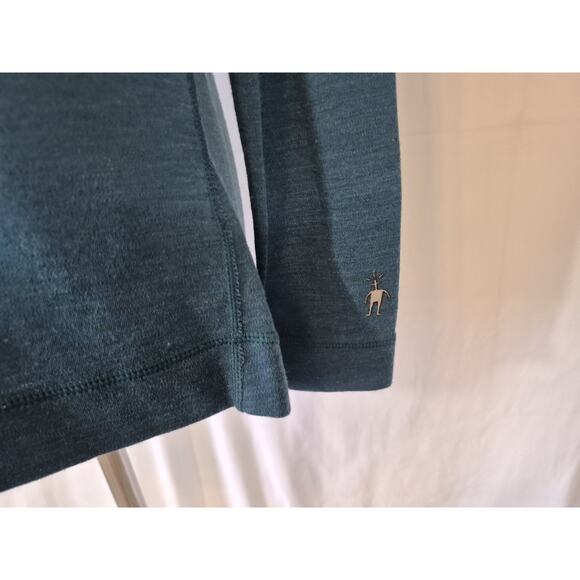 Sold! Smart Wool Womens Dark Blue Classic Thermal Merino Base Layer Top Medium - Picture 3 of 9